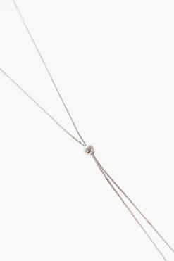 Fashion Collana in Argento con Doppio Pendente a Sfera Donna Gioielli