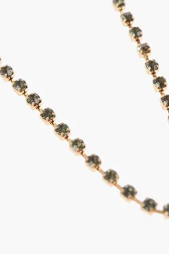 Hot Collana In Strass Effetto Dorato Donna Gioielli