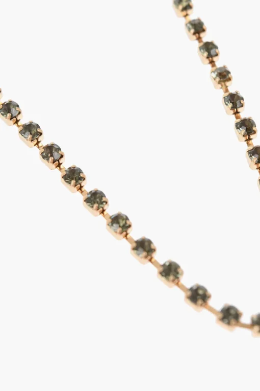 Hot Collana In Strass Effetto Dorato Donna Gioielli