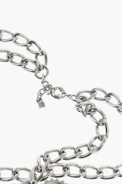 Collana OPEN YOUR HEART A Catena Effetto Argentato con Charms></noscript>Dsquared2 Best