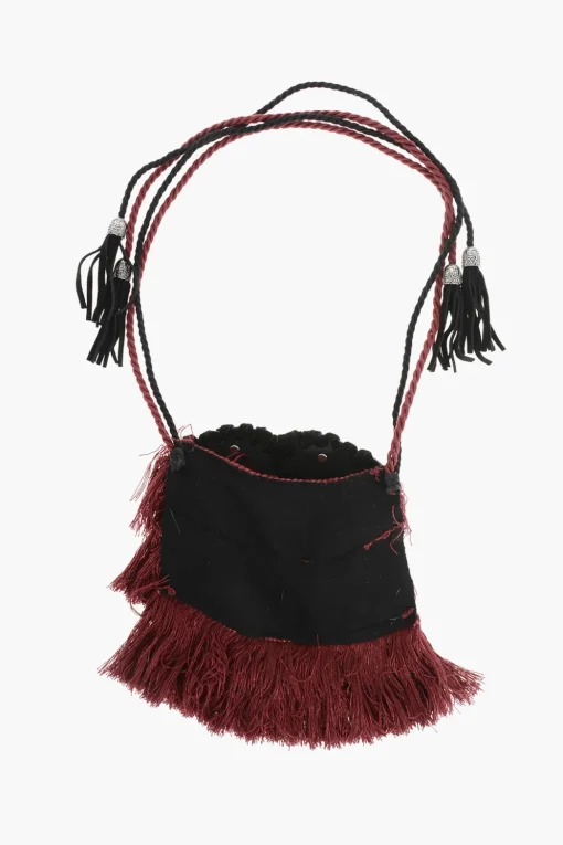 Collana Plastron in Pelle e Metallo con Frange>Dsquared2 Discount