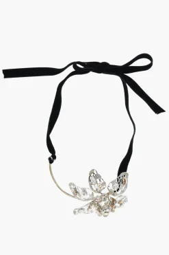Collana Thread con Pendente a Forma di Fiore Impreziosito da Strass e Cristalli>Lanvin Best
