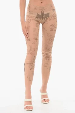 Hot Collant in Mesh Motivo Tattoo Donna Intimo