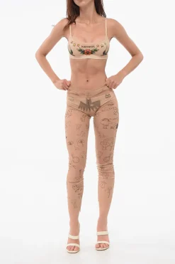 Hot Collant in Mesh Motivo Tattoo Donna Intimo