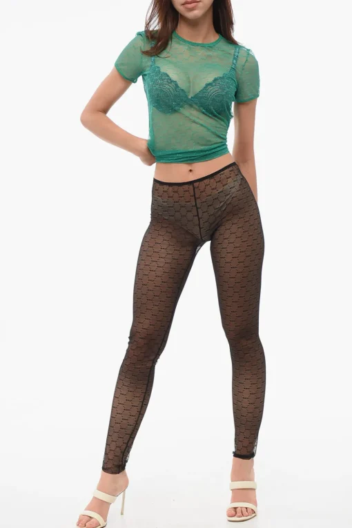 Sale Collant in Pizzo Monogram Donna Intimo