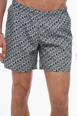 Online Costume Boxer Con Stampa Logo Allover Uomo Costumi Da Bagno