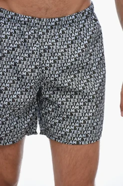 Online Costume Boxer Con Stampa Logo Allover Uomo Costumi Da Bagno