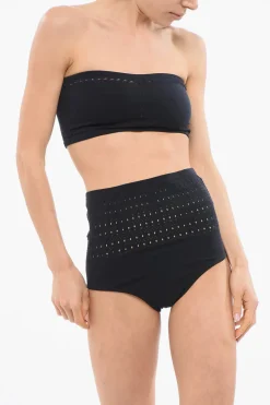 Fashion Costume da Bagno Bikini VIENNE a Fascia Traforato e a Vita Alta Donna Costumi Da Bagno