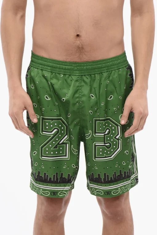 Costume Da Bagno Boxer Con Stampa Bandana>Off-White Outlet