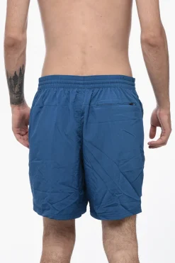 Clearance Costume da Bagno Boxer a Quadri Rip-Stop con 3 Tasche Uomo Costumi Da Bagno