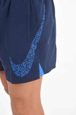 Sale Costume da Bagno Boxer a 2 Tasche con Stampa Logo Uomo Costumi Da Bagno