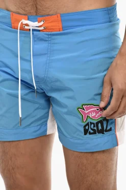 Costume da Bagno Boxer Bicolore con Logo Frontale></noscript>Dsquared2 New