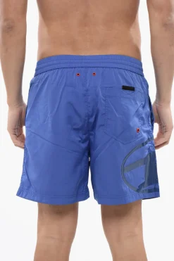 Costume da Bagno Boxer BMBX-RIO-41 in Tinta Unita con Logo Oval D Lucido>Diesel New