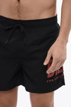 Costume da Bagno Boxer BMBX-NICO in Tinta Unita con Logo a Contrasto></noscript>Diesel Clearance