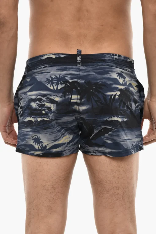 Sale Costume Da Bagno Boxer Con Stampa Beach Uomo Costumi Da Bagno