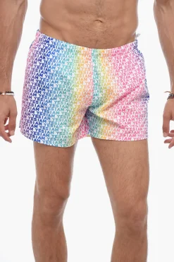 Best Costume da Bagno Boxer con Logo All-Over Uomo Costumi Da Bagno
