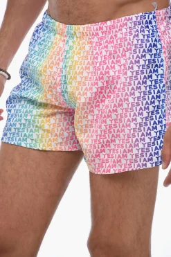 Best Costume da Bagno Boxer con Logo All-Over Uomo Costumi Da Bagno
