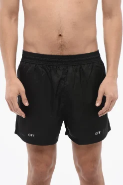 Costume Da Bagno Boxer Con Stampa Logo>Off-White Hot