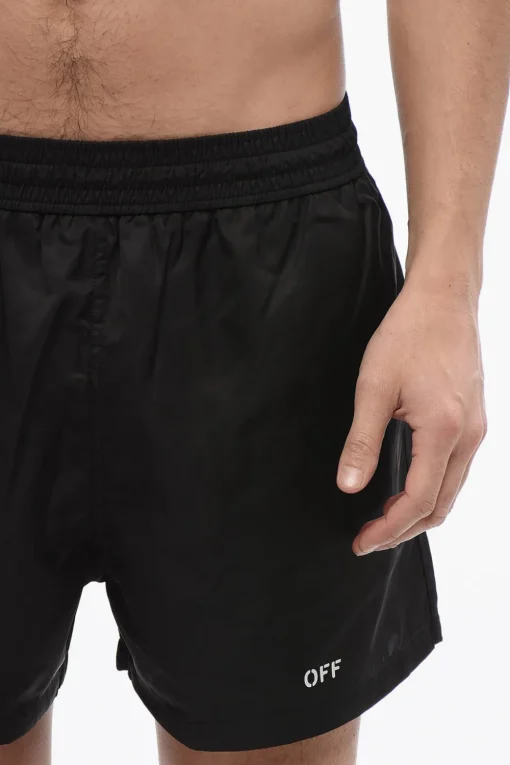 Costume Da Bagno Boxer Con Stampa Logo>Off-White Hot