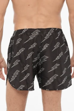 Costume da Bagno Boxer con Stampa Thunderbolt All-Over>Neil Barrett Online