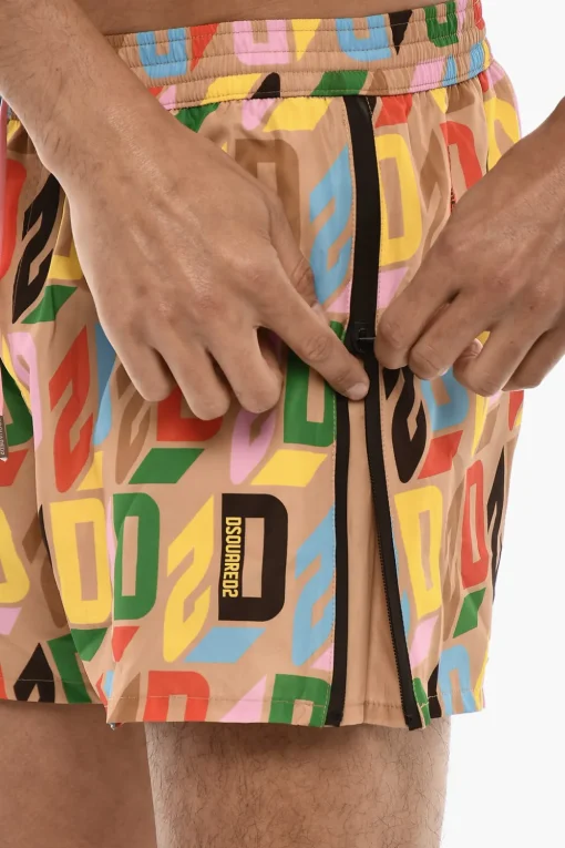 Costume Da Bagno Boxer Con Zip Laterali>Dsquared2 Best