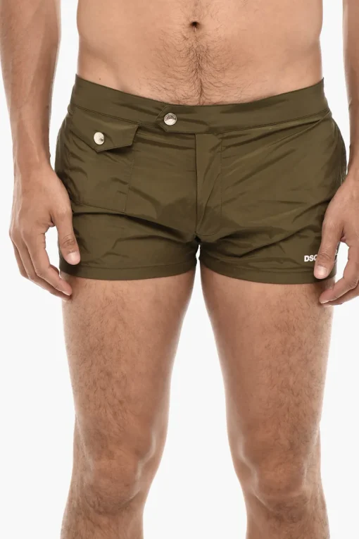 Costume Da Bagno Boxer Con chiusura Zip>Dsquared2 Discount