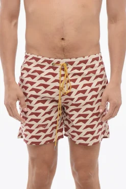 Online Costume da Bagno Boxer DOLCE VITA In Motivo Geometrico Uomo Costumi Da Bagno