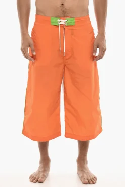 Fashion Costume da Bagno Boxer Extra Long con Desing a Contrasto Uomo Costumi Da Bagno