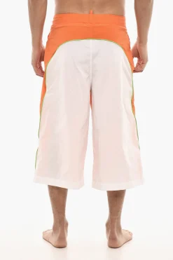 Fashion Costume da Bagno Boxer Extra Long con Desing a Contrasto Uomo Costumi Da Bagno