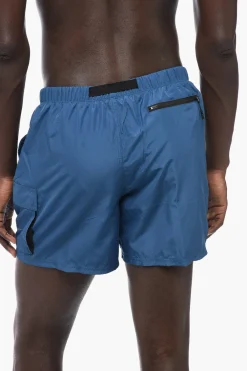 Costume da Bagno Boxer in Tinta Unita con Cintura Industrial>Nike Sale
