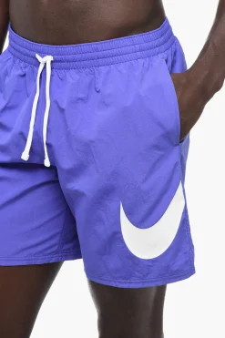Best Costume da Bagno Boxer in Nylon con Logo Stampato Uomo Costumi Da Bagno