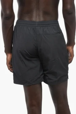 Clearance Costume da Bagno Boxer in Tinta Unita a 3 Tasche Uomo Costumi Da Bagno