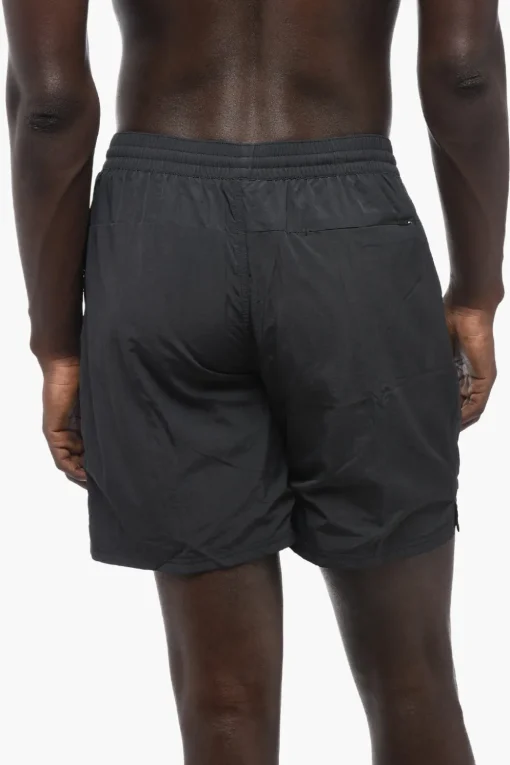 Clearance Costume da Bagno Boxer in Tinta Unita a 3 Tasche Uomo Costumi Da Bagno