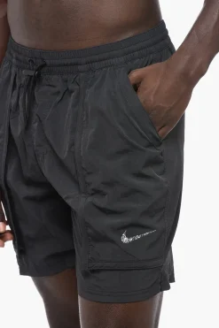 Clearance Costume da Bagno Boxer in Tinta Unita a 3 Tasche Uomo Costumi Da Bagno