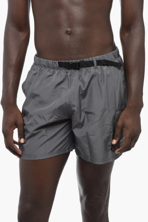 Costume da Bagno Boxer in Tinta Unita con Cintura Industrial>Nike Best