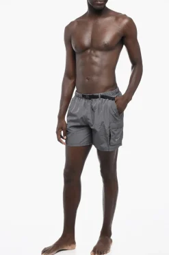 Costume da Bagno Boxer in Tinta Unita con Cintura Industrial></noscript>Nike Best