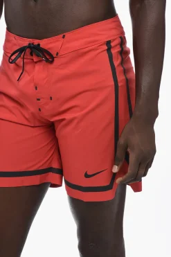 Fashion Costume da Bagno Boxer in Tessuto Stretch con Dettagli a Contrasto Uomo Costumi Da Bagno