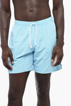 Clearance Costume da Bagno Boxer in Nylon con Logo Stampato Uomo Costumi Da Bagno