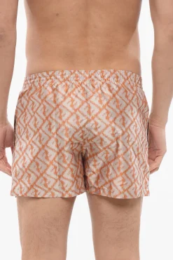 Costume da Bagno Boxer Monogram con Effetto Sbiadito>Fendi Fashion