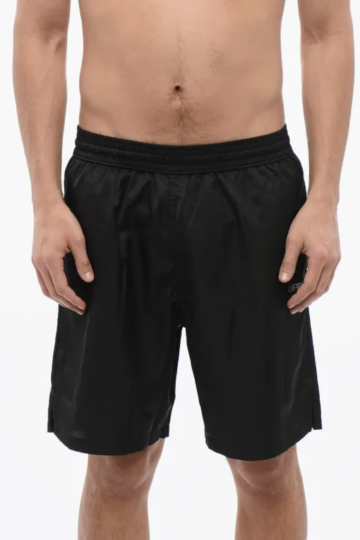 Costume Da Bagno Con Stampa Logo>Off-White Clearance
