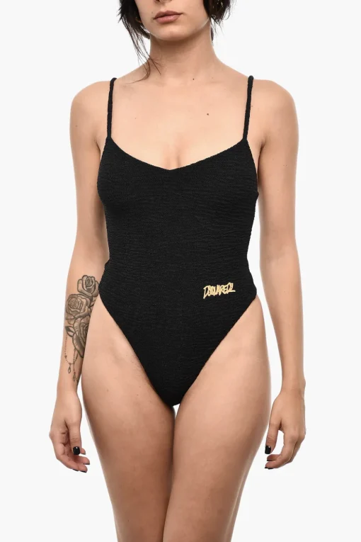 Costume Da Bagno Inetro a Motivo Wave>Dsquared2 Discount