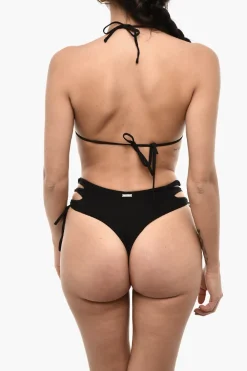 Costume da Bagno Intero a Tinta Unita con Dettagli Cut Out>Dsquared2 Hot
