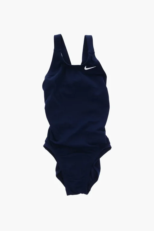 Costume da Bagno Intero a Tinta Unita con Logo Ricamato>Nike KIDS Discount