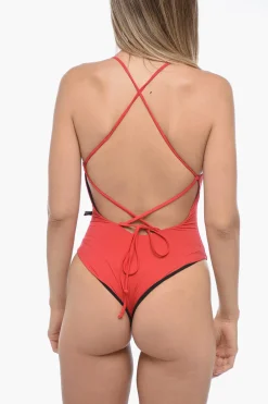 Sale Costume da Bagno Intero con Dietro intrecciato Donna Costumi Da Bagno
