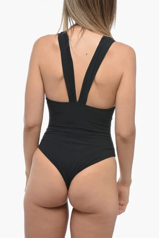 Sale Costume da Bagno Intero con Drappeggio e Dettaglio Cut-Out Donna Costumi Da Bagno