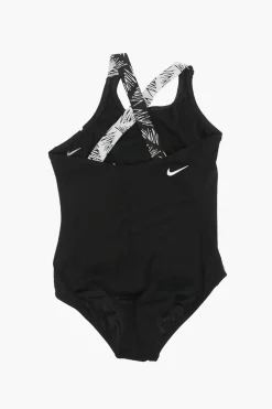 Costume da bagno Intero con Stampa Logo Laterale a Contrasto></noscript>Nike KIDS Best