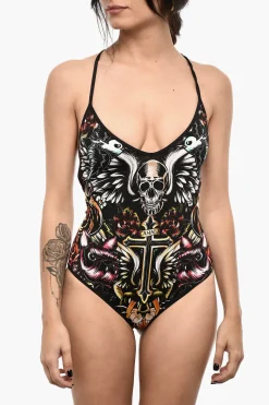 Best Costume da Bagno Intero Stampato con Schiena Scoperta Donna Costumi Da Bagno