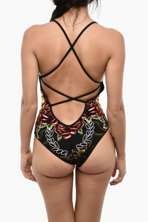 Best Costume da Bagno Intero Stampato con Schiena Scoperta Donna Costumi Da Bagno