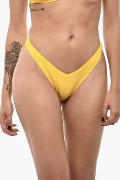 Costume Da Bagno Slip A Tinta Unita con Logo sul Retro>Dsquared2 Discount