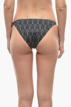 Online Costume da Bagno Slip Bicolore con Stampa Iconica All Over Donna Costumi Da Bagno